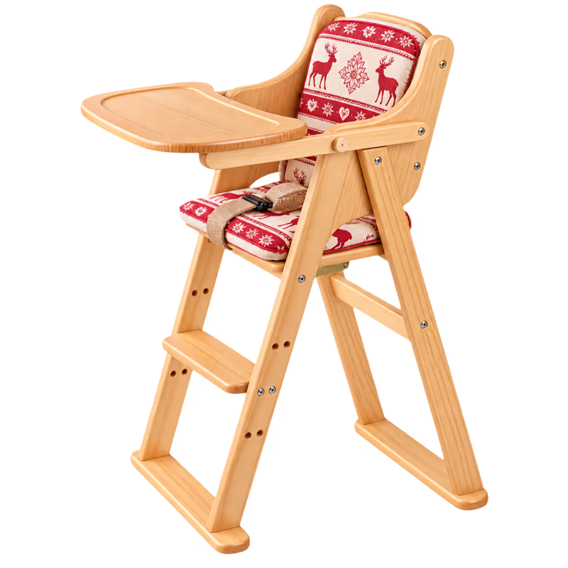 Seggiolone in legno per bambini